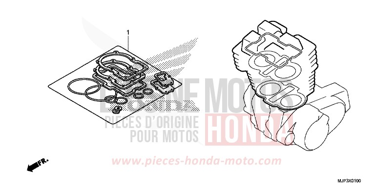 TROUSSE DE JOINT A de Africa Twin MAT BALLISTIC BLACK METALLIC (NHA86) 2016